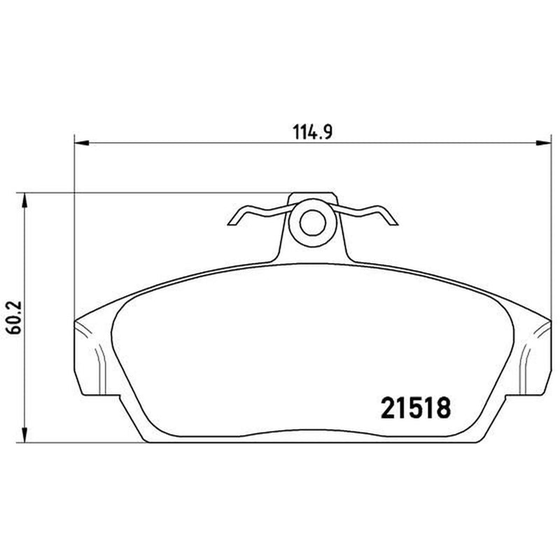 Brembo 4 x Front Brake Pad Set fits MG Mgf 1995-2002 1.6 1.8