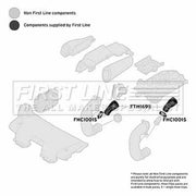First Line Intercooler Turbo Charge Air Hose fits BMW 1 2004-2011