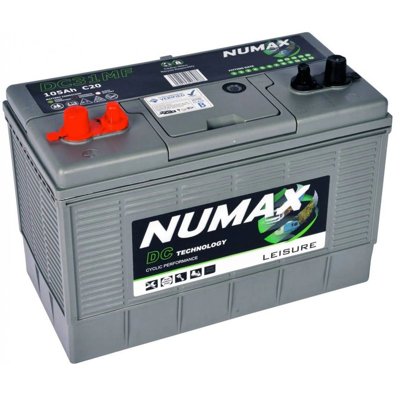 Numax Leisure Battery DC 105Ah 12V Wet Technology