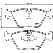DON Front Brake Pad Set fits BMW 5 1987-1996