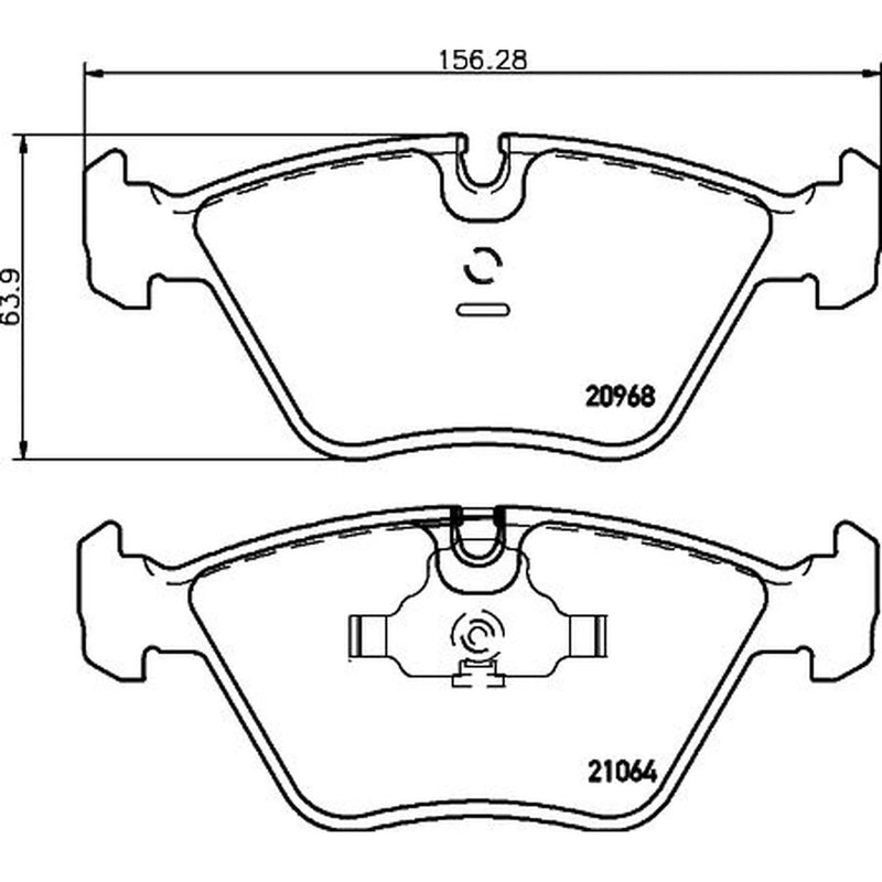 Mintex Front Brake Pad Set fits BMW 5 1987-1996