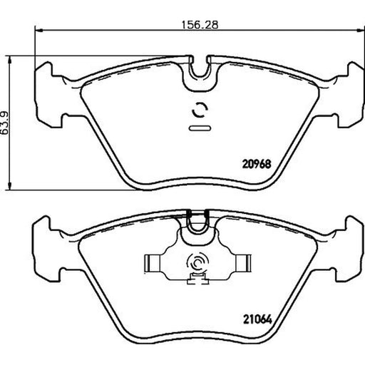 Mintex Front Brake Pad Set fits BMW 5 1987-1996