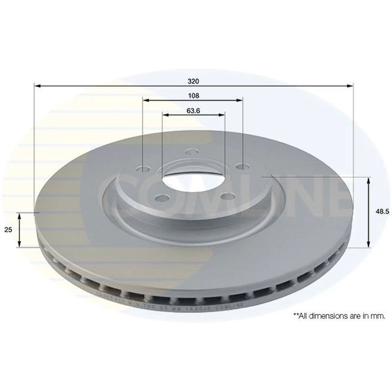 Comline Front & Rear Brake Discs & Pads fits Ford Transit Connect 2013 on 1.6