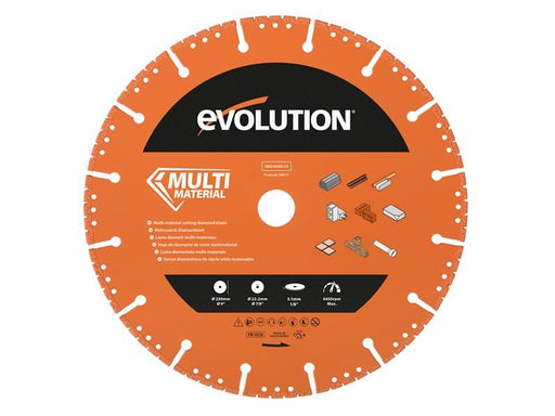 Evolution Multi-Material Diamond Demolition Disc Cutter Blade 230 x 22.2mm Evolution - Dynamic Drive