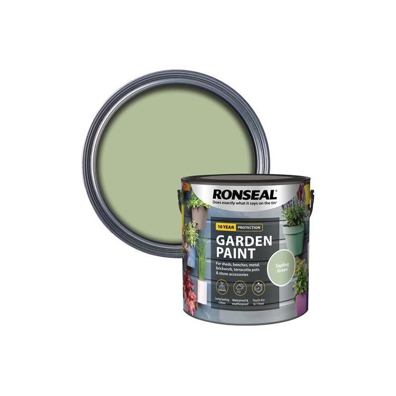 Ronseal Garden Paint Sapling Green 2.5 litre Ronseal - Dynamic Drive