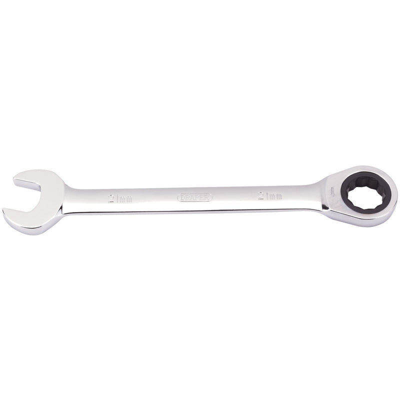 Draper Metric Ratcheting Combination Spanner, 21mm 31020 Draper - Dynamic Drive