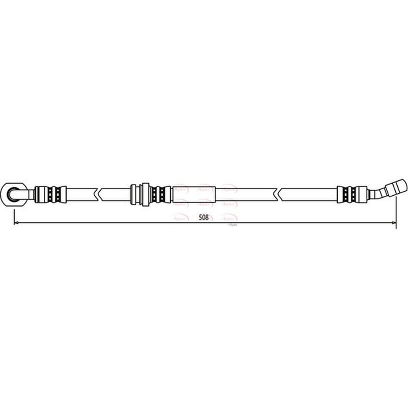 Apec Brake Hydraulic Hose Line Front L fits Suzuki Jimny Closed Off-Road Vehicle