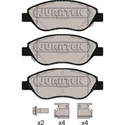 Juratek Front Brake Pad Set fits Fiat Tipo 2015-2020 1.0 1.3 1.4 1.6