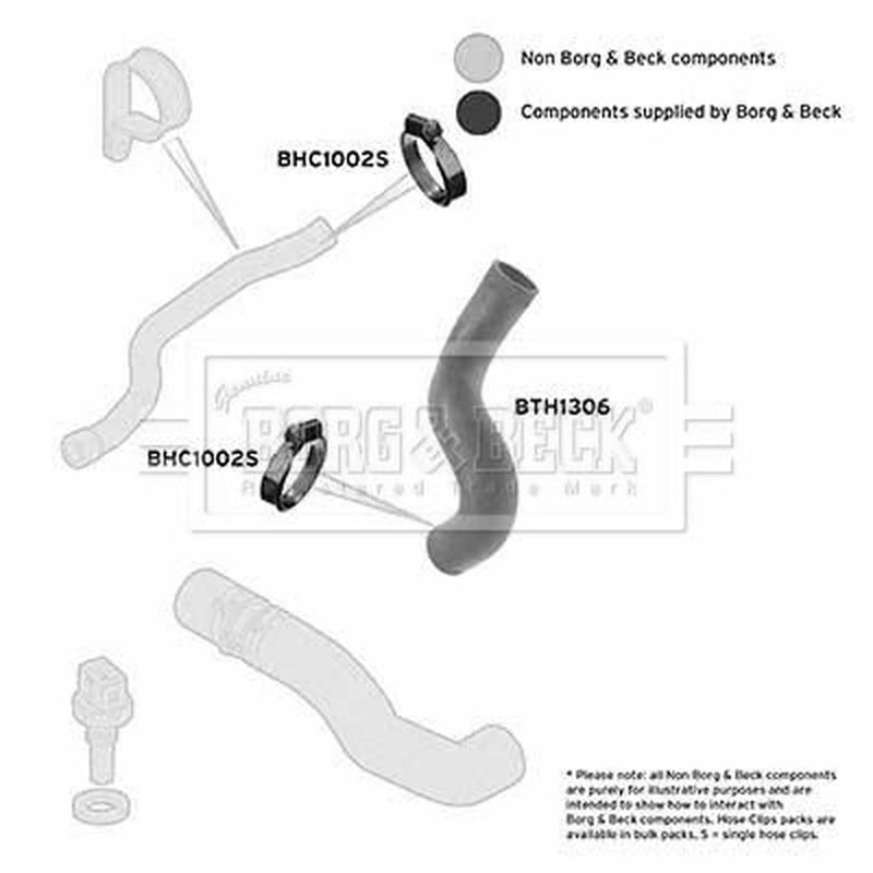 Borg & Beck Intercooler Turbo Charge Air Hose BTH1306
