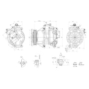 Hella Air Conditioning Compressor fits Toyota Auris 2012-2018 1.3