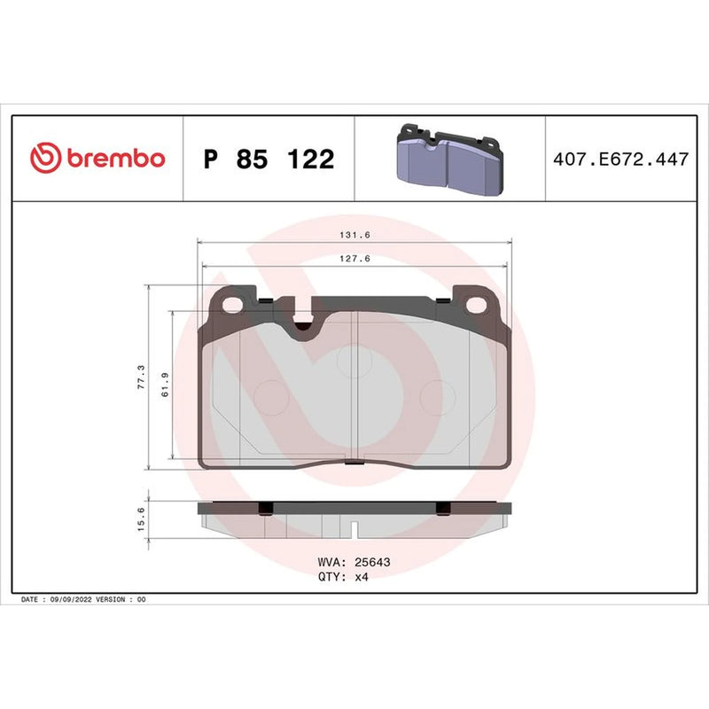 Brembo Front & Rear Pads fits Audi Q5 2008-2017 2.0 3.0