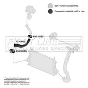 First Line Intercooler Turbo Charge Air Hose fits Chevrolet Malibu 2012 on 2.0