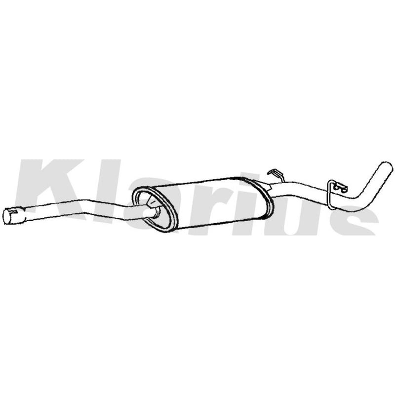 Klarius Box With Centre Pipe Centre fits Skoda Felicia 1996-2001 1.3