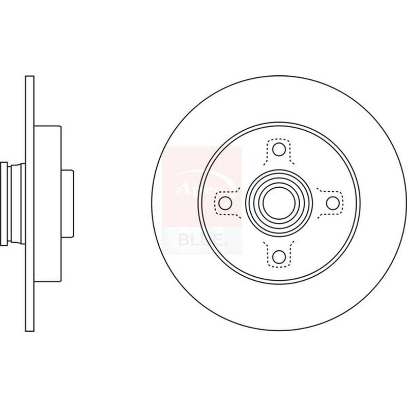 Apec Front & Rear Brake Discs & Pads fits Peugeot 208 I 2012-2019 1.6