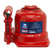 Sealey Bottle Jack 10 Tonne Low Profile Telescopic BJ10LE Sealey - Dynamic Drive