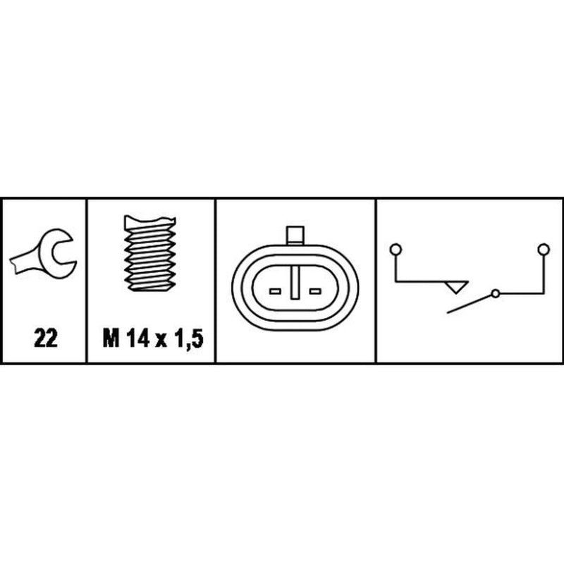 Hella Reverse Light Switch Connectors fits Abarth 500 / 595 / 695 2008 on 1.4
