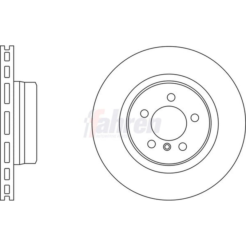 Fahren Front Brake Vented Discs & Pads fits Land Rover Range Rover 2004-2012 4.4