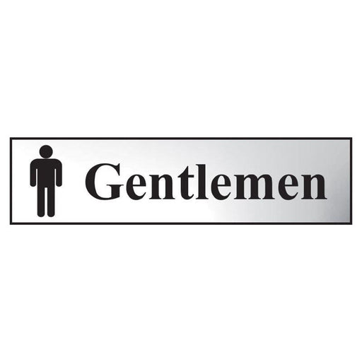 Scan Gentlemen - Polished Chrome Effect 200 x 50mm Scan - NN4 Online