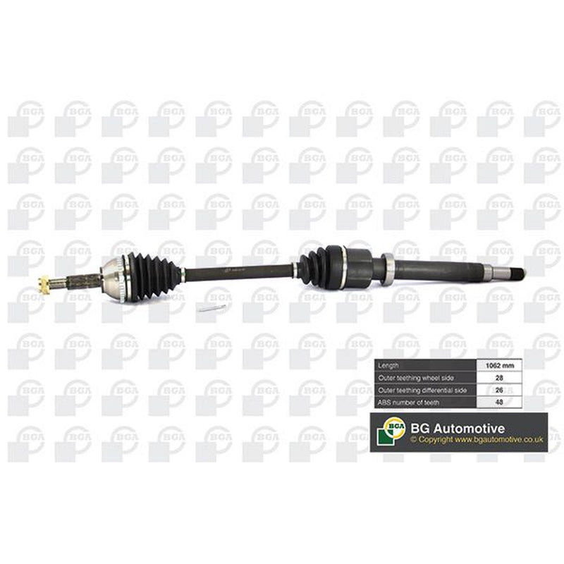 BGA CV Drive Shaft Driveshaft Front Right fits Ford Transit 2000-2006 2.0