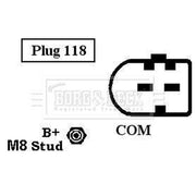 Borg & Beck Car Alternator 12V fits Audi A6 C6 2005-2011 2.0 2.8