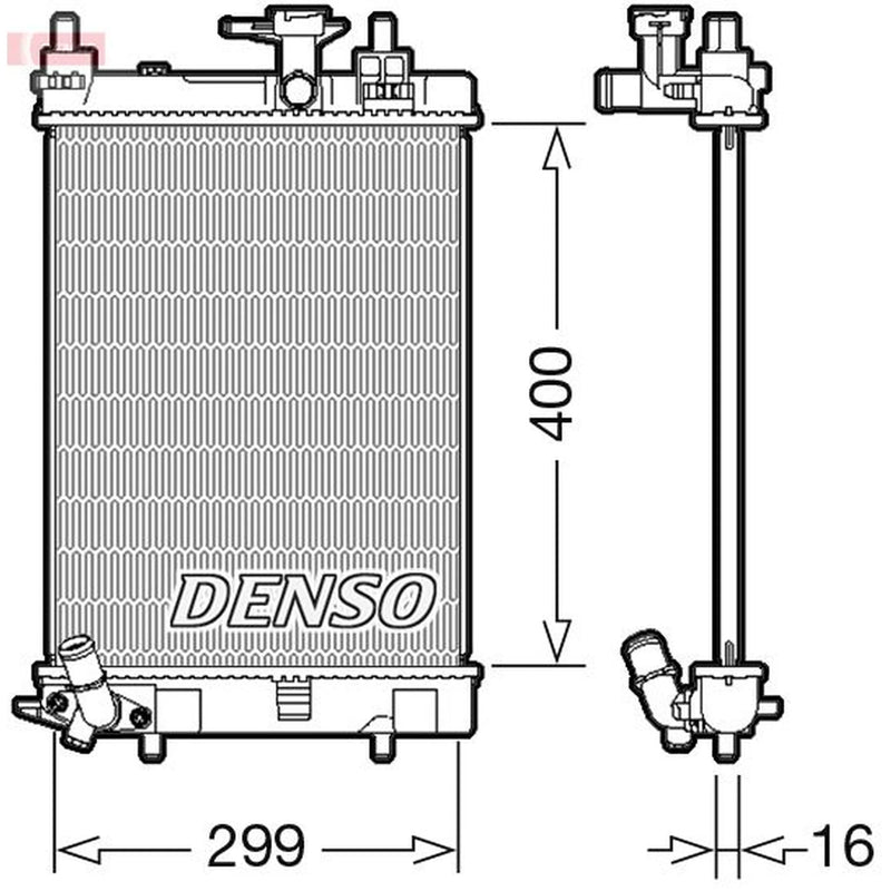 Denso Engine Radiator fits Daihatsu Cuore VII 2007 on 1.0