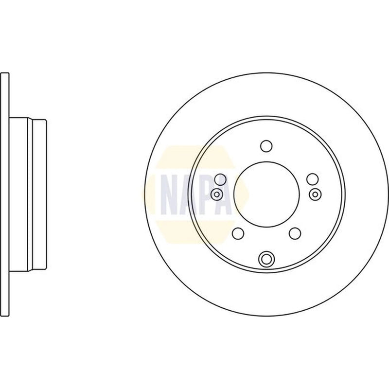 NAPA Rear Brake Solid Discs & Pads fits Hyundai IX35 2014-2015