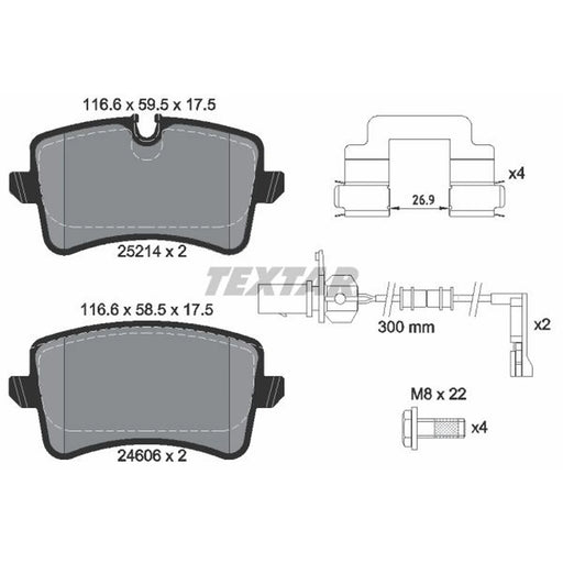 Textar Rear Brake Pad Set 2521401