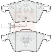 Apec Black Front Brake Pad Set fits Audi A4 B6 2003-2005