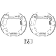 Mintex Brake Shoe Set Axle Kit fits Peugeot 206 1998-2012 1.1 1.4 1.6 1.9 2.0