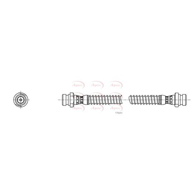 Apec Brake Hydraulic Hose Line Rear Left fits Kia Sorento I 2002-2011 2.5 3.3