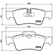 Brembo 4 x Rear Brake Pad Set fits Mercedes-Benz G-Class 2004-2018