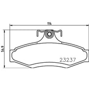 Mintex Rear Brake Pad Set fits Chevrolet Nubira 2005-2011 1.4 1.6 1.8 2.0