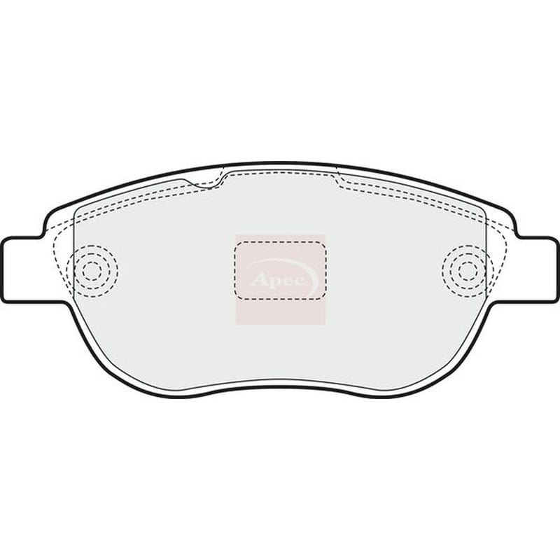 Apec Front Brake Pad Set fits Citroën C4 2004-2011 1.4 1.6 2.0