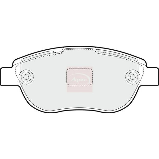 Apec Front Brake Pad Set fits Citroën C4 2004-2011 1.4 1.6 2.0