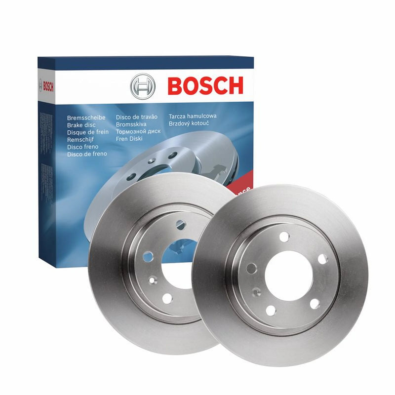 Bosch 2 x Solid Rear Brake Discs 0986479715-x2