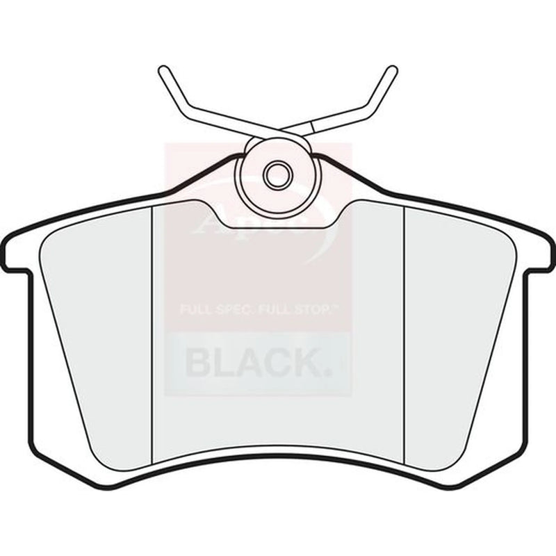Apec Black Front & Rear Pads fits Peugeot 1007 2005 on 1.6