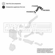 First Line Intercooler Turbo Charge Air Hose fits Audi A3 1996-2003 1.9