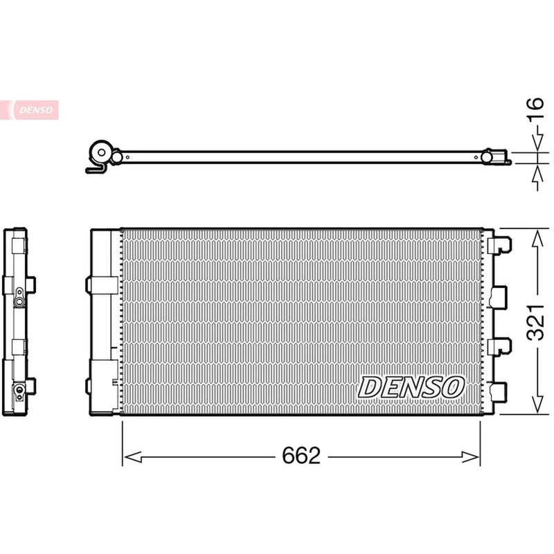 Denso Air Conditioning Condenser fits Dacia Duster 2010-2018 1.5 1.6