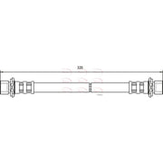 Apec Brake Hydraulic Hose Line Rear fits Toyota Rav 4 2000-2005 2.0
