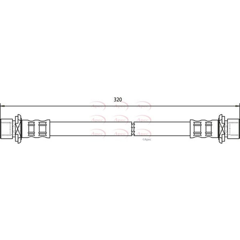 Apec Brake Hydraulic Hose Line Rear fits Toyota Rav 4 2000-2005 2.0