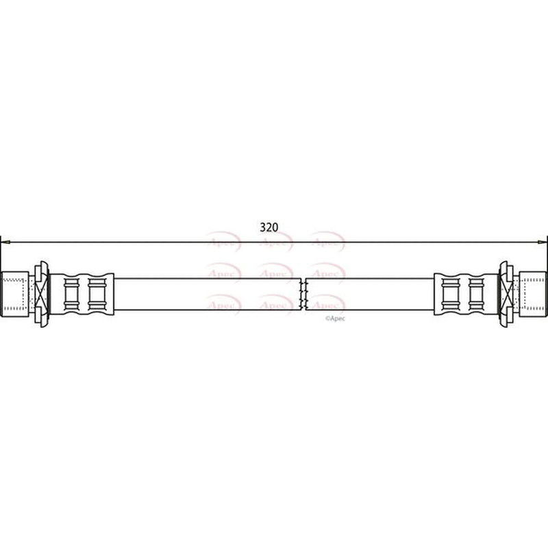 Apec Brake Hydraulic Hose Line inner HOS3599