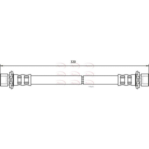 Apec Brake Hydraulic Hose Line Rear fits Toyota Rav 4 2000-2005 2.0