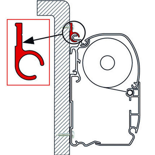 Fiamma Rail R for F35/F45/Zip 4m Awnings Fiamma - Dynamic Drive