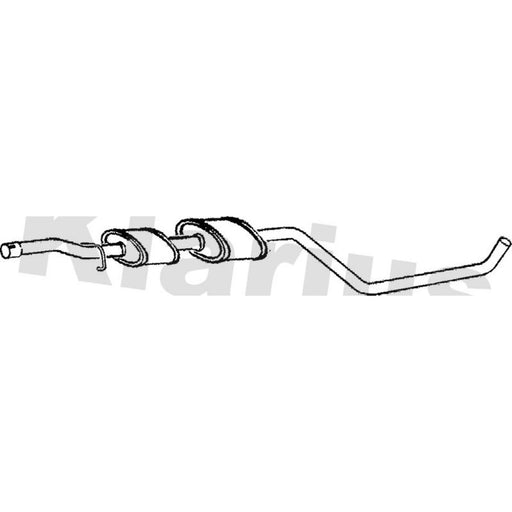 Klarius Box With Centre Pipe Centre fits Volvo 440 1992-1996 2.0