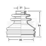 Borg & Beck Drive Shaft Bellow Kit transmission sided BCB2598