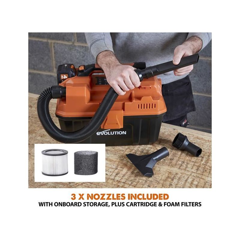Evolution R11VAC-Li EXT Wet & Dry Vacuum Cleaner 18V 1 x 4.0Ah Li-ion Evolution - Dynamic Drive
