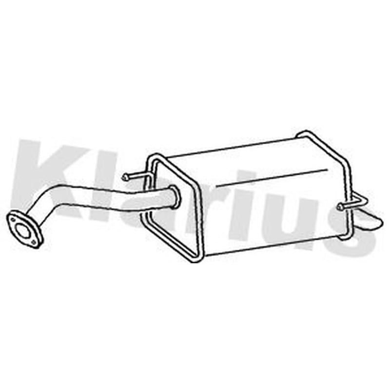 Klarius Box With Tail Pipe Rear fits Nissan Micra II 2000-2003 1.4