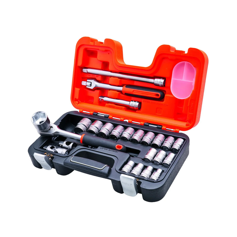 XMS Bahco 1/2in Drive Socket Set (24 Piece) - S240