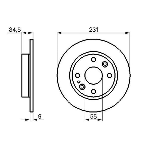 Bosch Front & Rear Brake Discs & Pads fits Mazda MX-5 1990-1998 1.6