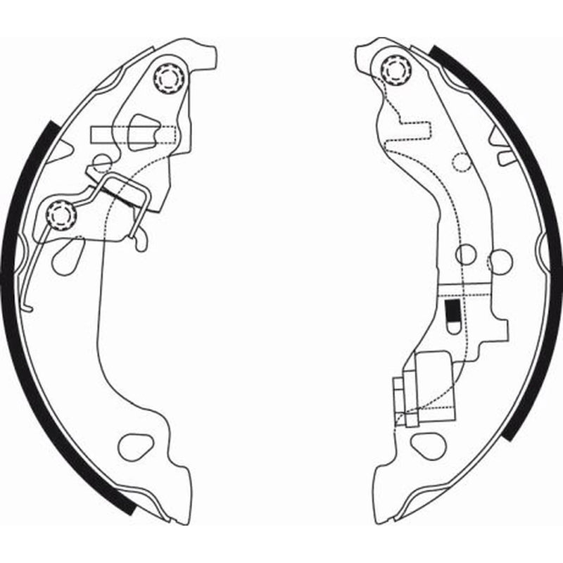 Mintex Brake Shoe Set Axle Kit fits Fiat Punto 1999-2012